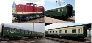 Tillig 01121 - TT - 4-tlg. Personenzug Diesellok BR 112 Museumszug, OSEF e.V., Ep. IV